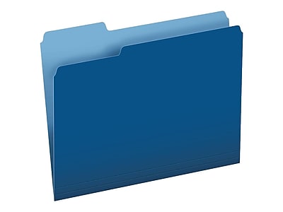 1//3 Cut Pendaflex Two-Tone Color File Folders 1 Set of 4 Letter Sz 4 Colors