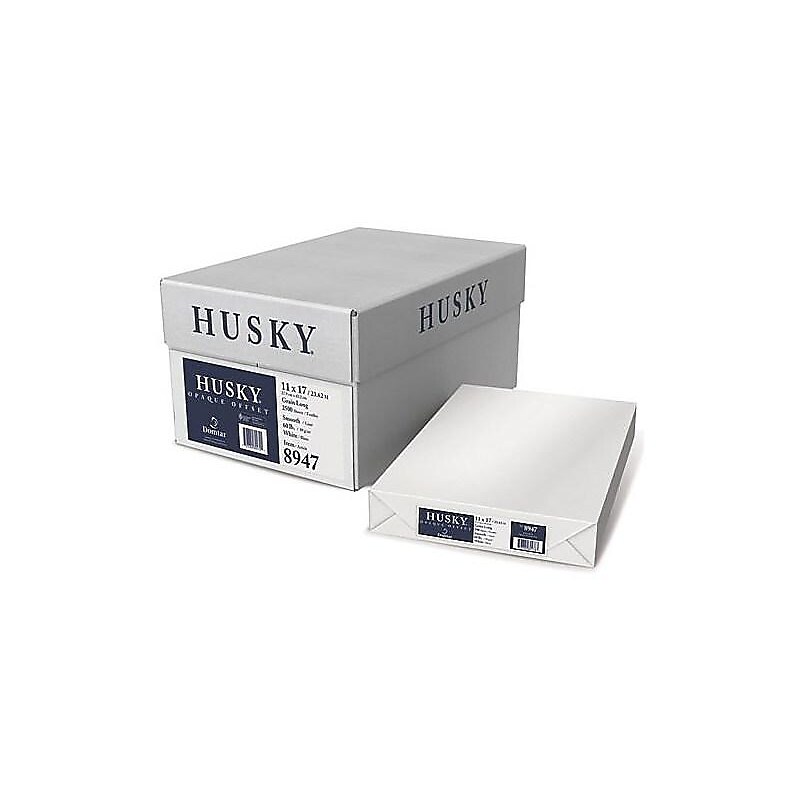 Domtar Husky Opaque Offset 11" x 17" Multipurpose Paper, 60 lbs., 94 Brightness, 500/Ream, 5 Reams/Carton (8947) image 1