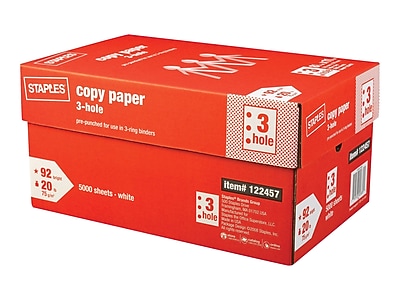 3 Hole Punch Copy Paper - Staples 8.5 