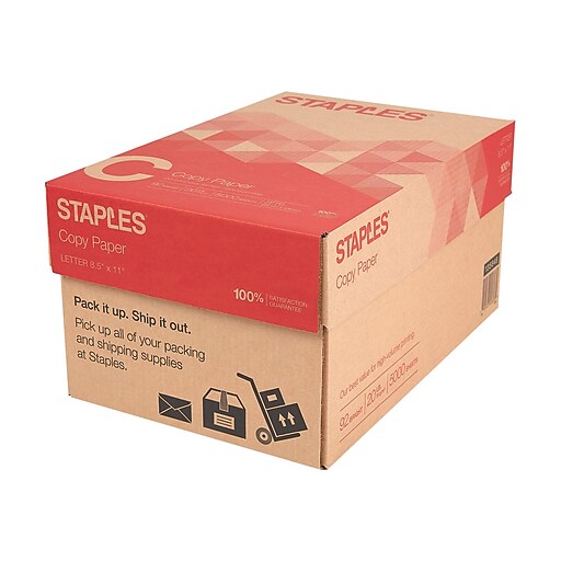 Staples® Copy Paper, 8 1/2" x 11", Case Staples