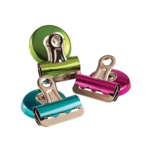 Staples® 1 Bulldog Clips, Assorted Colors, 3/Pack at Staples
