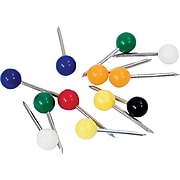 Staples Push Pins, Assorted Colors, 200/Box (10552)