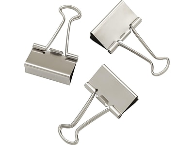 medium silver binder clips