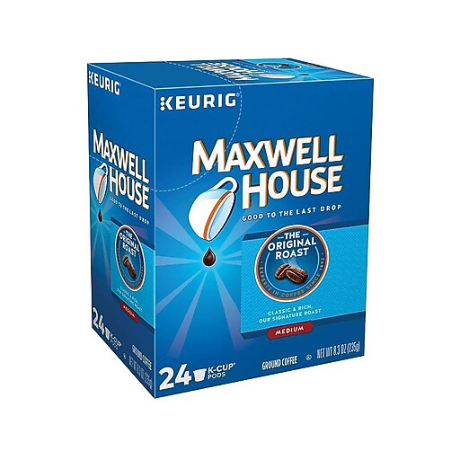 Maxwell House Original Roast Coffee Keurig® KCup® Pods, Medium Roast, 24/Box (5469) Staples