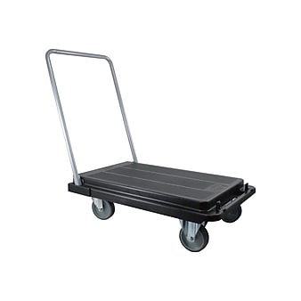 Deflect-O Metal Mobile Utility Cart with Front Swivel Wheels, Black (CRT5500-04)
