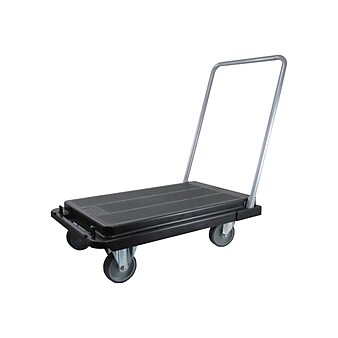 Deflect-O Metal Mobile Utility Cart with Front Swivel Wheels, Black (CRT5500-04)