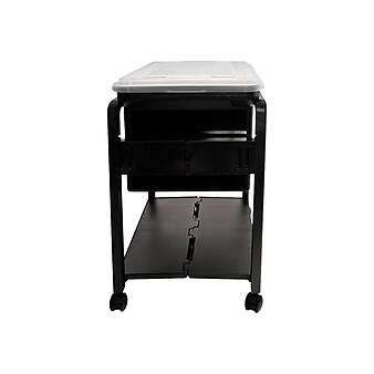 Advantus Plastic/Poly Mobile File Cart with Swivel Wheels, Black (AVT55758)