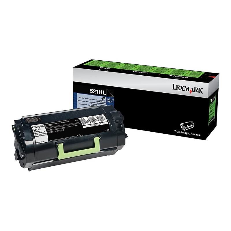 Lexmark 521 Black High Yield Toner Cartridge (52D1H0L) image 1