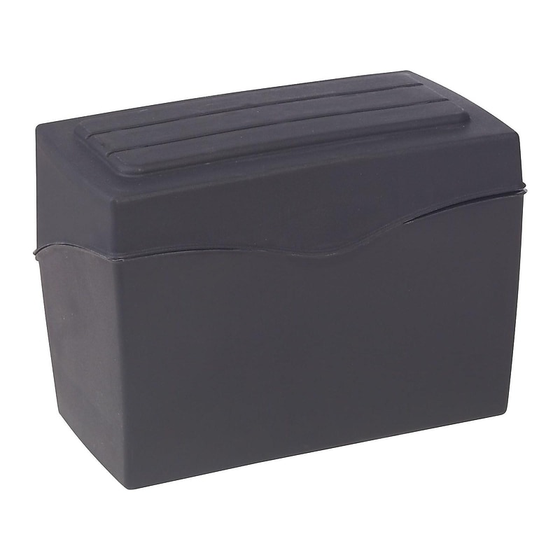 Staples 4" x 6" Index Card File, Black (36939) image 1