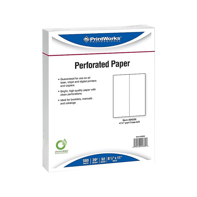 Printworks Professional 8.5" x 11" Multipurpose Paper, 20 lbs., 92 Brightness, 500/Ream, 5 Reams/Carton (04339) image 1