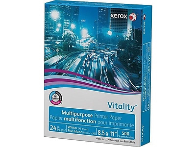 Xerox Vitality 8.5″ x 11″ Multipurpose Paper, 24 lbs., 92 Brightness, 500 Sheets/Ream (3R02531) Sansujyuku sansujyuku.com