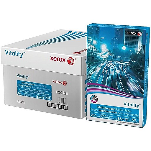 Xerox Vitality 8.5" x 14" Multipurpose Paper, 20 lbs., 92 Brightness