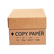 8.5" x 11" Copy Paper, 20 lbs., White, 5000 Sheets/Carton (324791)