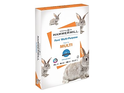 Hammermill 10284-8 Hammermill Fore MP Multipurpose Paper, 96 Bright, 24lb, 11 x 17, White, 500 Sheets