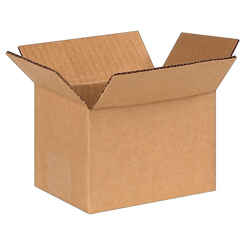 6" x 4" x 4" Corrugated Kraft Boxes, 25/Bundle (BS060404X) image 1