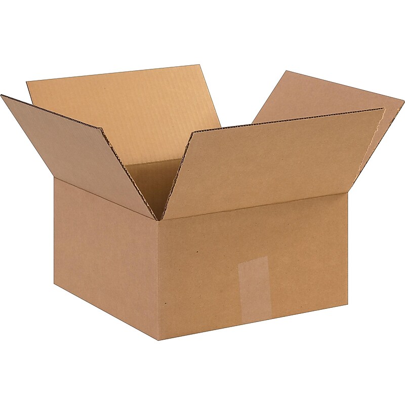 12" x 12" x 6" Standard Shipping Boxes, 32 ECT, Kraft, 25/Bundle (121206) image 1