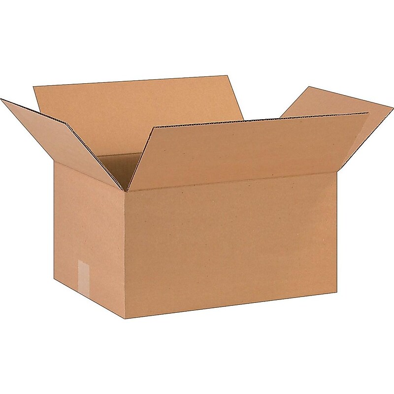 16" x 12" x 8" Corrugated Kraft Boxes, 25/Bundle (BS161208X) image 1