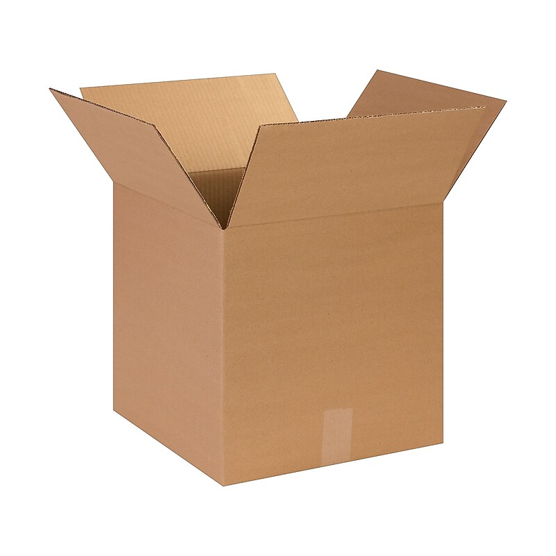 14" x 14" x 14" Standard Shipping Boxes, 32 ECT, Kraft, 25/Bundle (141414) image 1
