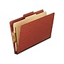 Pendaflex Pressboard Classification Folders, 1-Divider, 2" Expansion, Letter Size, Brick Red, 10/Box (1157R)~#|#~sp42186558_sc7
