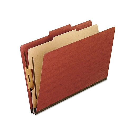 Details about   20PK Staples Colored Pressboard Classification Folders Letter 2 Partitions Red 