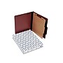 Pendaflex Pressboard Classification Folders, 1-Divider, 2" Expansion, Letter Size, Brick Red, 10/Box (1157R)~#|#~sp42186559_sc7