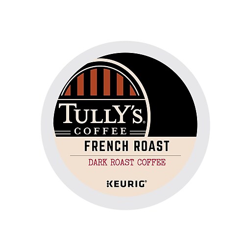 Tully's French Roast Decaf Coffee, Keurig® KCup® Pods, Dark Roast, 24