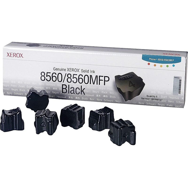 Xerox 108R00727 Black Standard Yield Ink Cartridge, 6/Pack image 1