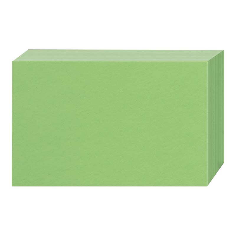 Oxford 3" x 5" Index Cards, Blank, Green, 100/Pack (7320GRE) image 1