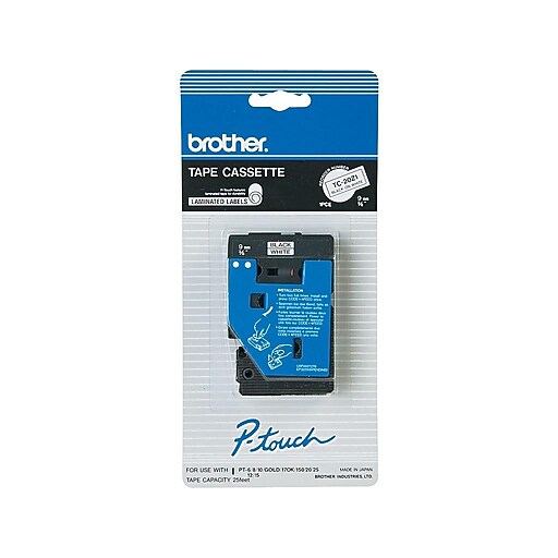 Brother Ptouch TC20Z1 Laminated Label Maker Tape, 3/8" x 252/10