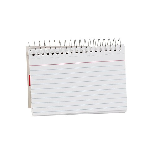 Staples® 3" x 5" Ruled White SpiralBound Index Cards, 3/Pack Staples
