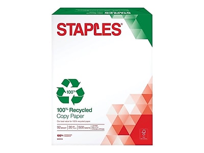 STAPLES ADVANTAGE Tru Red Printer Paper, 8.5 x 11, 20 lbs., White, 500