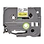 Brother P-touch TZe-651 Laminated Label Maker Tape, 1" x 26-2/10', Black On Yellow (TZe-651)~#|#~sp42192852_sc7