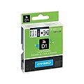 DYMO D1 Standard 45013 Label Maker Tape, 1/2" x 23', Black on White (45013)