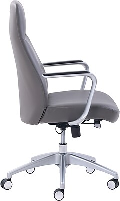 La Z Boy Savona Adjustable Height Ergonomic Leather Managers Chair Grey Lf50229 At Staples