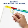 Avery Index Maker Paper Dividers with Print & Apply Label Sheets, 5 Tabs, Multicolor, 5 Sets/Pack (11418)~#|#~sp42466176_sc7