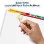 Avery Index Maker Paper Dividers with Print & Apply Label Sheets, 8 Tabs, Multicolor, 25 Sets/Pack (11424)~#|#~sp42466212_sc7