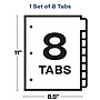 Avery Index Maker Paper Dividers with Print & Apply Label Sheets, 8 Tabs, White (11417)~#|#~sp42466227_sc7