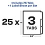 Avery Index Maker Unpunched Paper Dividers with Print & Apply Label Sheets, 3 Tabs, White (11442)~#|#~sp42466267_sc7