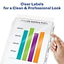Avery Index Maker Sheet Protector Dividers with Print & Apply Label Sheets, 8 Tabs, Clear (75501)~#|#~sp42466369_sc7