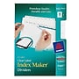 Avery Index Maker Mini Paper Dividers with Print & Apply Label Sheets, 8 Tabs, White (11427)~#|#~sp42466586_sc7