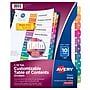 Avery Ready Index Table of Contents Paper Dividers, 1-10 Tabs, Multicolor (11135)~#|#~sp42477718_sc7