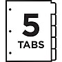 Avery Ready Index Table of Contents Paper Dividers, 1-5 Tabs, Multicolor (11131)~#|#~sp42477738_sc7