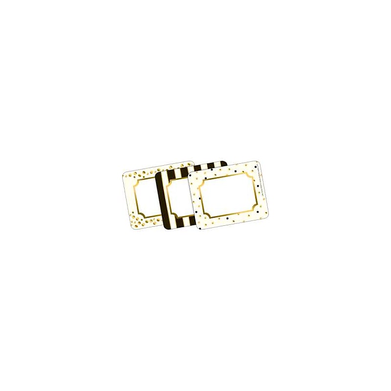 Barker Creek Self-adhesive Gold School Name Tags, 2.75" x 3.5", 90/Set (BC3767) image 1