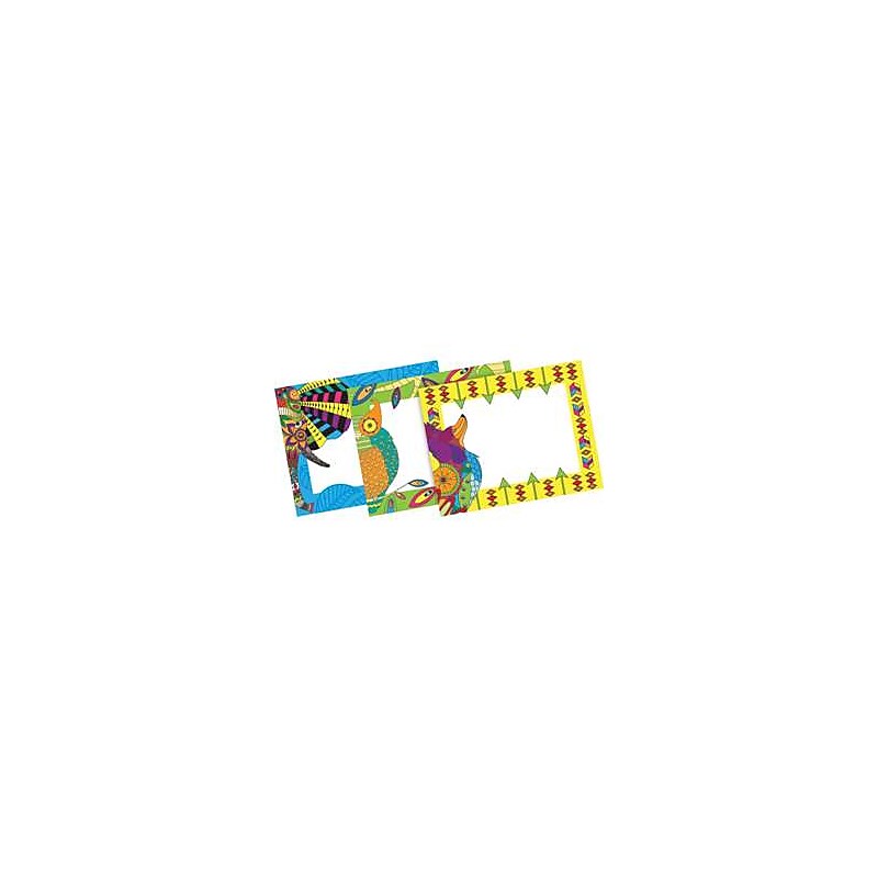 Barker Creek Self-adhesive Bohemian Animals School Name Tags, 2.75" x 3.5", 90/Set (BC3774) image 1