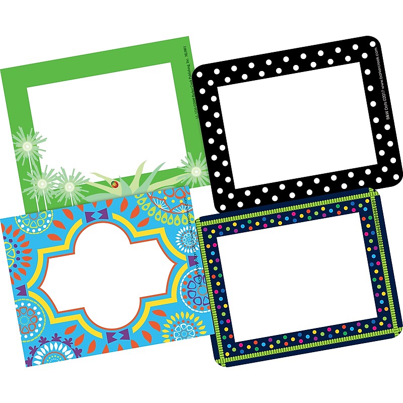 Barker Creek Peaceful Thoughts Self-adhesive School Name Tags, 2.75" x 3.5", 180/Set (BC3783) image 1