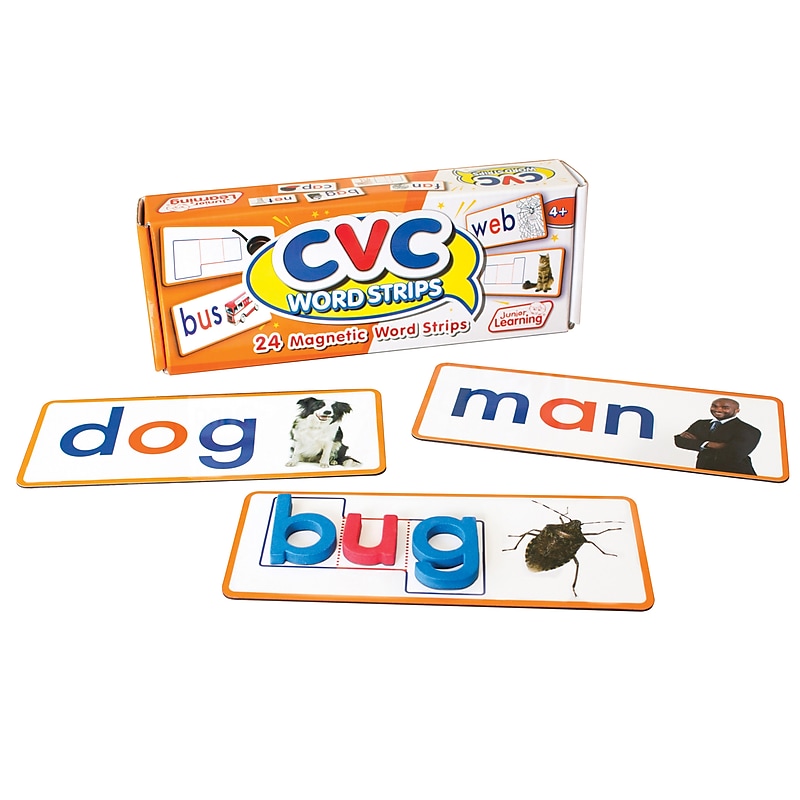 Junior Learning CVC Magnetic Word Strips, Grades K-4, Pack of 24 (JRL198) image 1