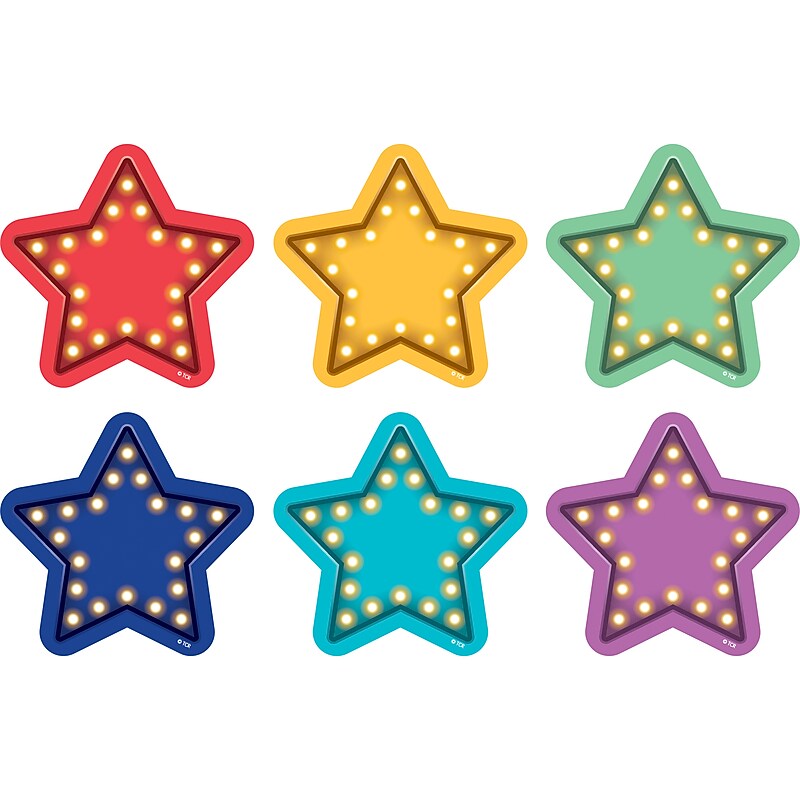 Teacher Created Resources Marquee Stars Spot On® Vinyl Floor Markers, Pack of 12 (TCR77378) image 1