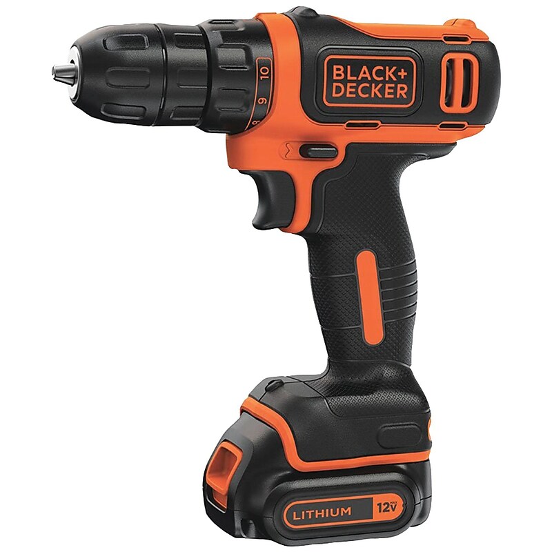 Black & Decker 12V MAX* Lithium Ion Cordless Drill Driver Kit (BDCDD12C) image 1
