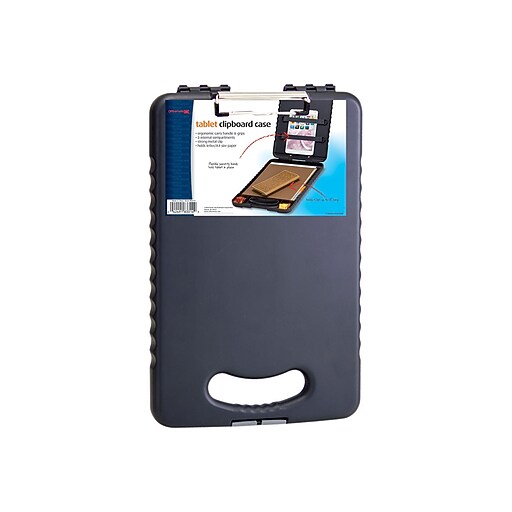 Officemate Plastic Storage Clipboard, Charcoal (83314) Staples