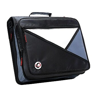 Case It Universal 2" 3-Ring Zipper Binders, Black (LT-007-BLACK)
